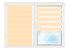 Рулонные кассетные шторы День Ночь Белладжо-1902 цена. Купить в «Мастерская Жалюзи»