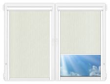 Кассетные рулонные шторы UNI Ниагара-кремовый цена. Купить в «Мастерская Жалюзи»