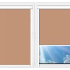 Рулонные шторы UNI Металлик-светло-коричневый